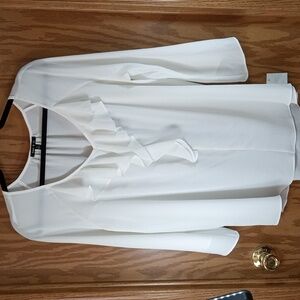 Sami & Jo,  Ruffle Front, Feminine, Bell 3/4 Sleeves, Office, Church, Da…